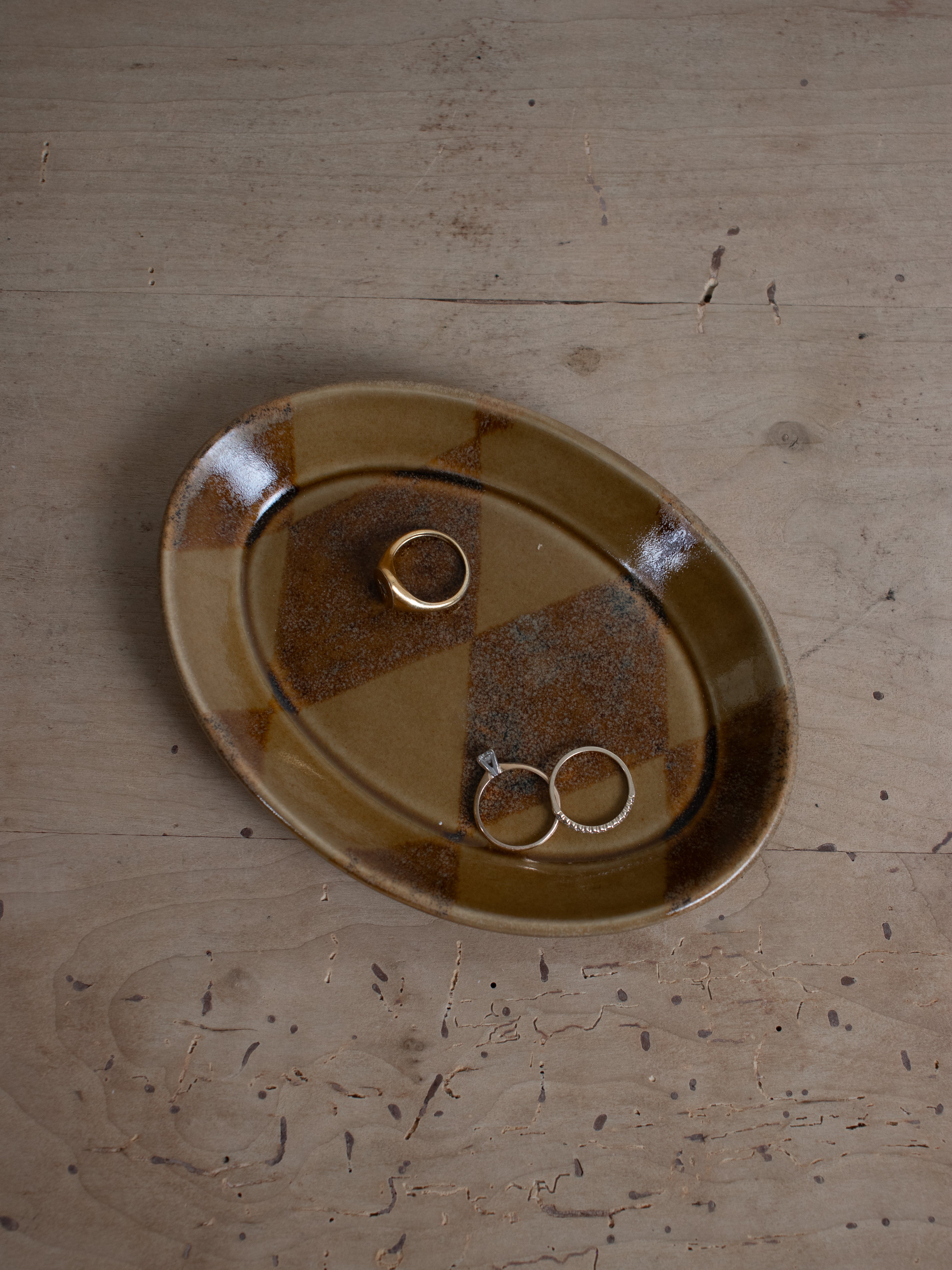 Petite Handmade Tray with Honey Glaze