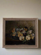 Antique Oil Painting of Flowers