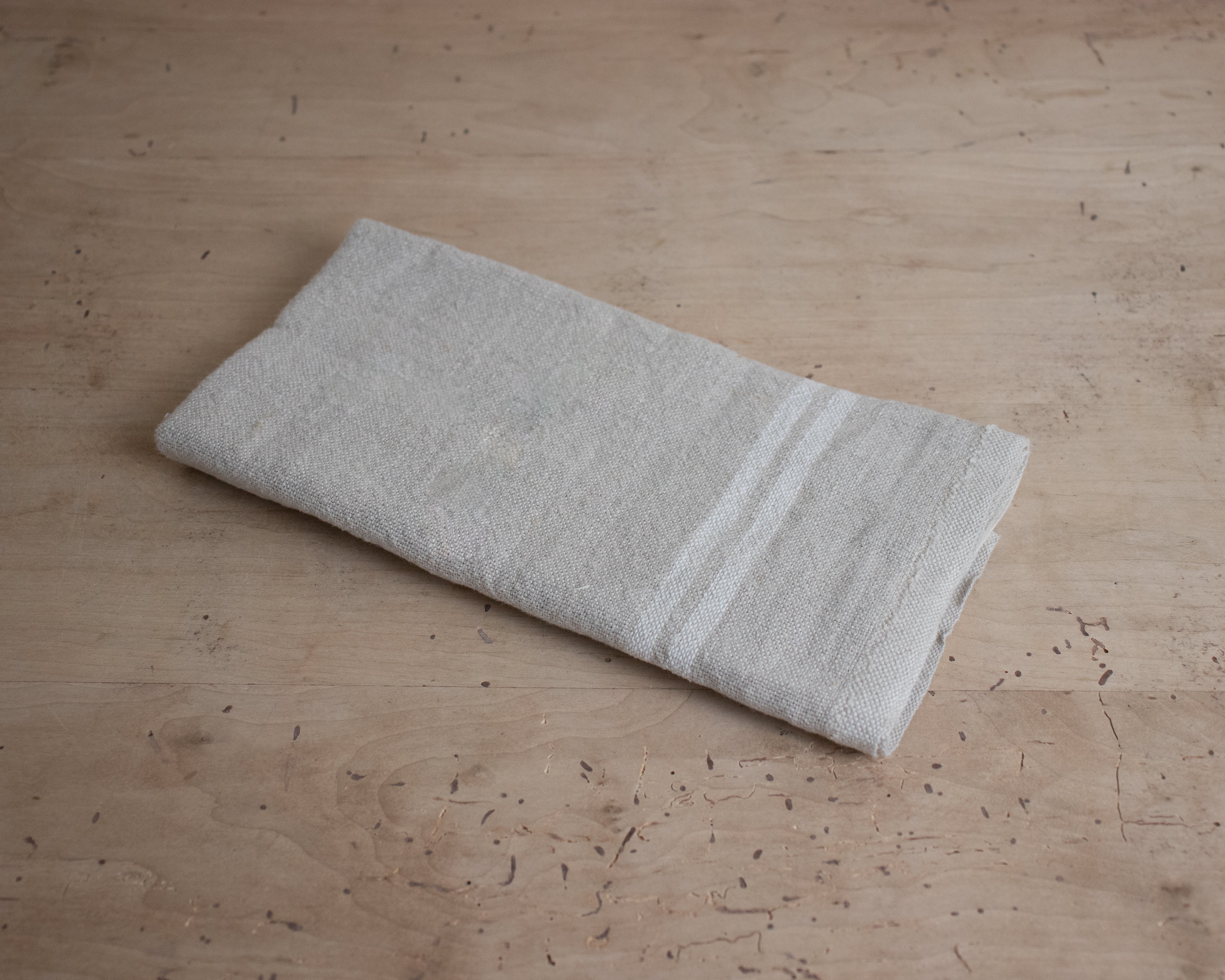 Linen Kitchen Towels, Natural Stripe