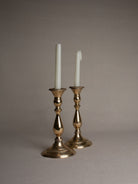 Pair of vintage brass cnadle sticks